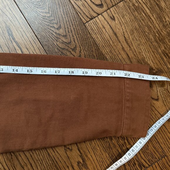 Quince Women's Comfort Stretch Brown Rust Chore Jacket SZ L Organic Cotton NWOT - Picture 11 of 12